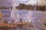 Max Slevogt The Alster at Hamburg oil painting on canvas